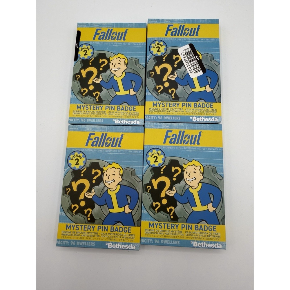 4x Fallout Mystery Pin Badge Volume 2 Blind Box Official Bethesda Collectible